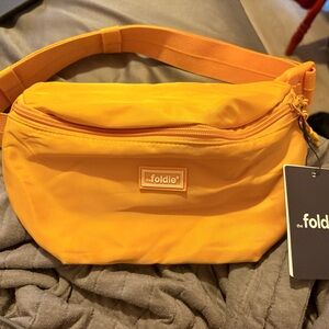 Women's Golden Yellow foldie Crossbody Bag